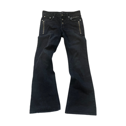 moto zip denim pants