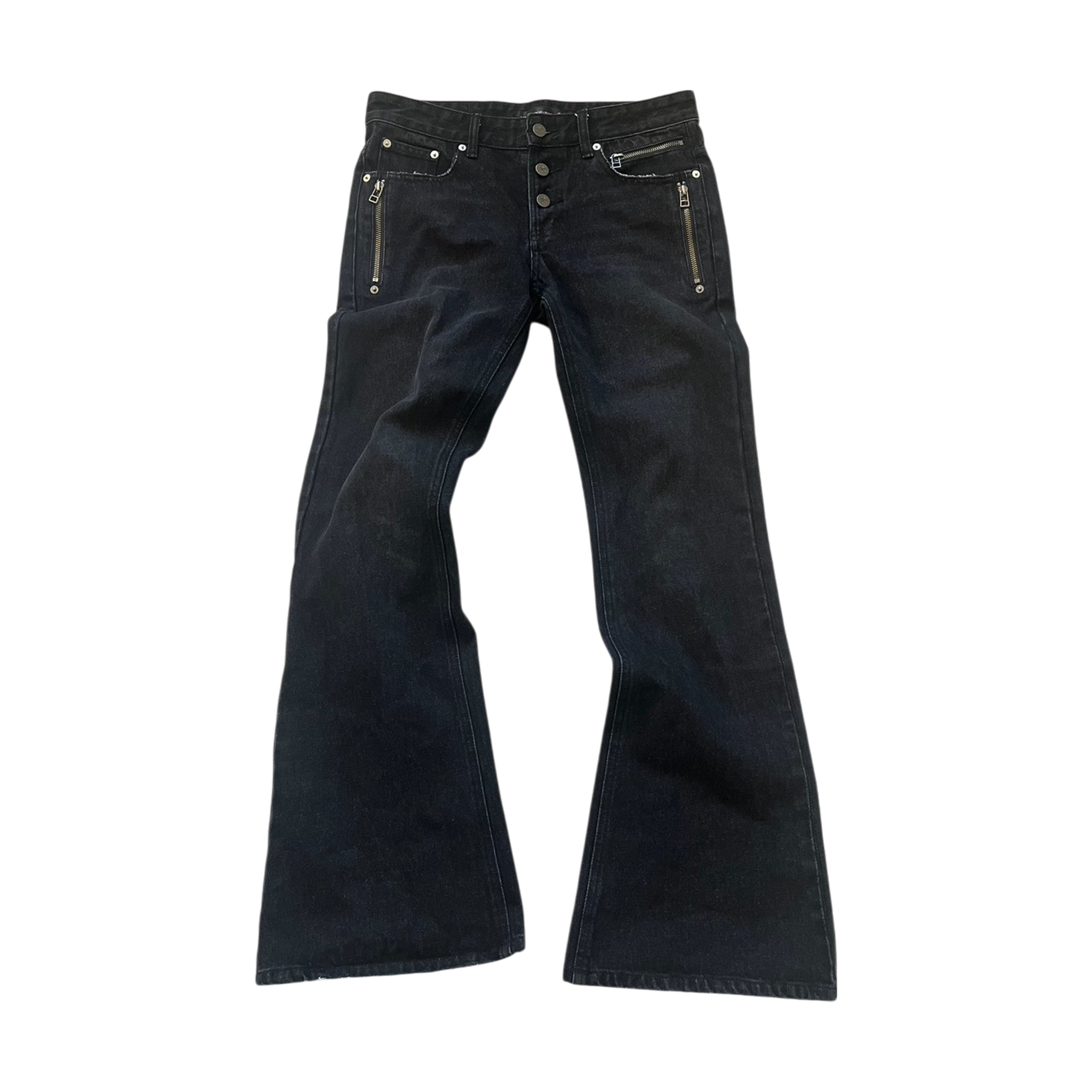 moto zip denim pants